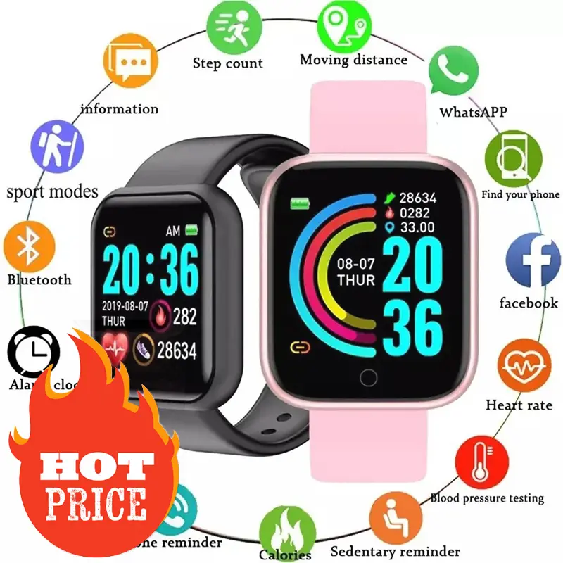 Watch Smart Y68 - Y68 Smart Band w/ Color Screen: