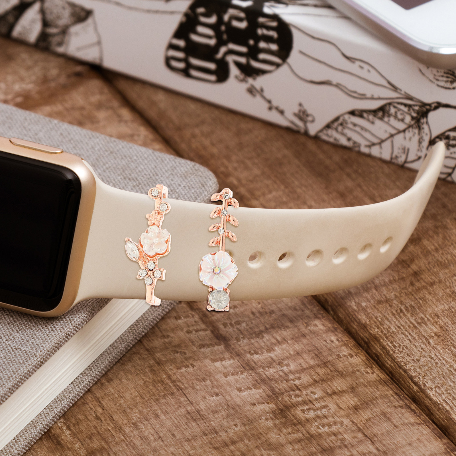 Kids Watches Not Smartwatch - 4Pcs Watch Strap Decorations Rhinestone Metal