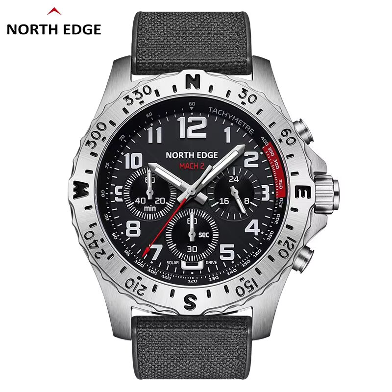 Solar Powered Watch - NORTH EDGE 2024 MACH 2 Men's