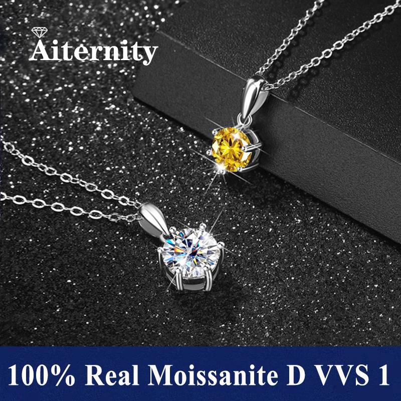 Vs Smartwatch - Silver 925 6 prong Moissanite Pendant