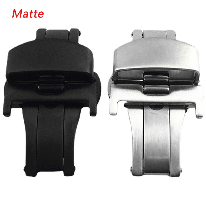 Replacement Watch Bracelet - Matte Stainless Steel Butterfly Button 18mm
