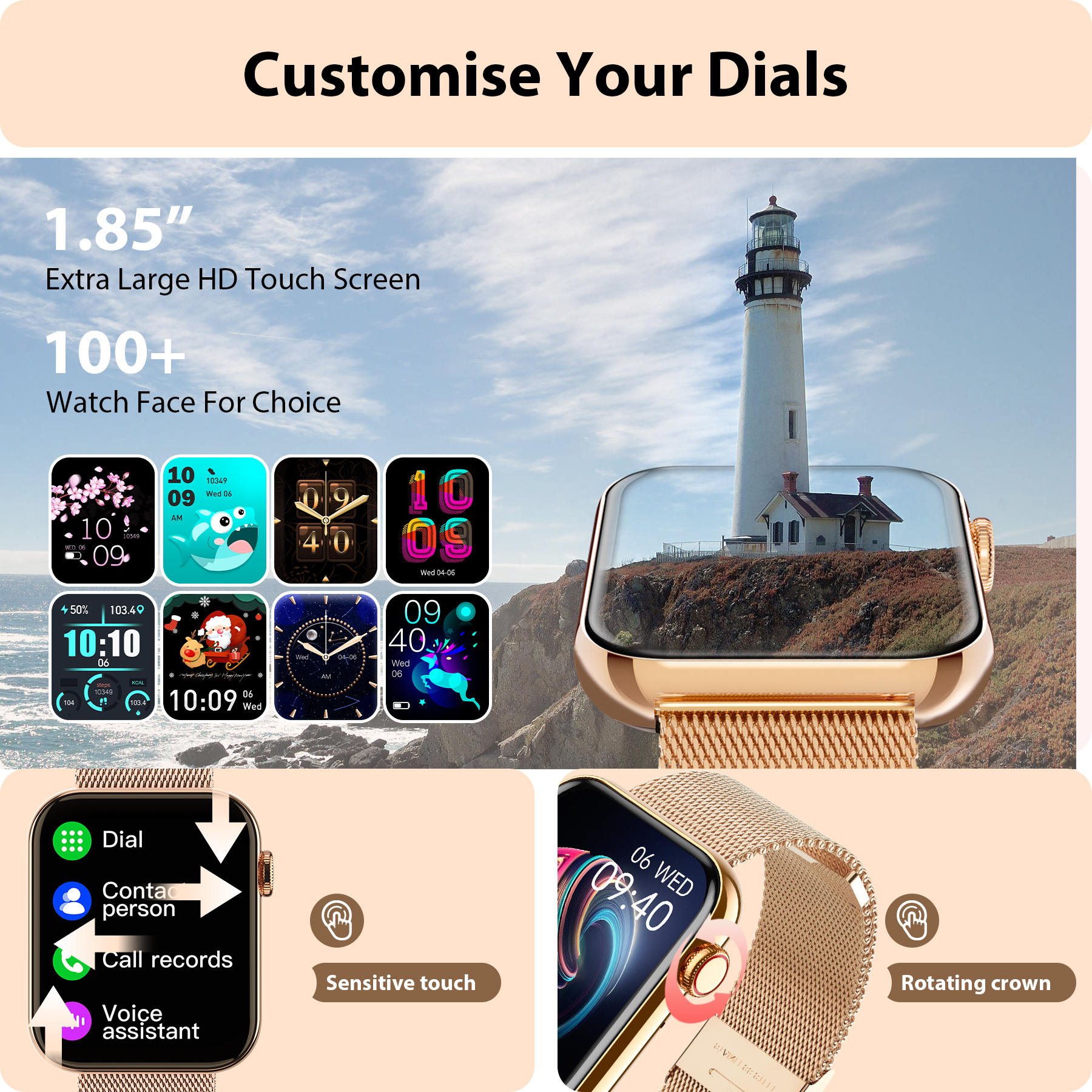 Smart Watch for Women/Men (Ans - Smartwatch Iphone Watches For Women recensione e prezzo