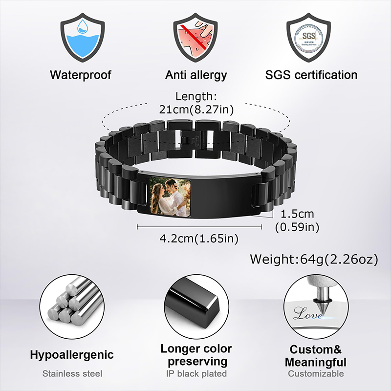 Custom Picture Text Bracelet W - Smartwatch Sports Watches For Men recensione e prezzo