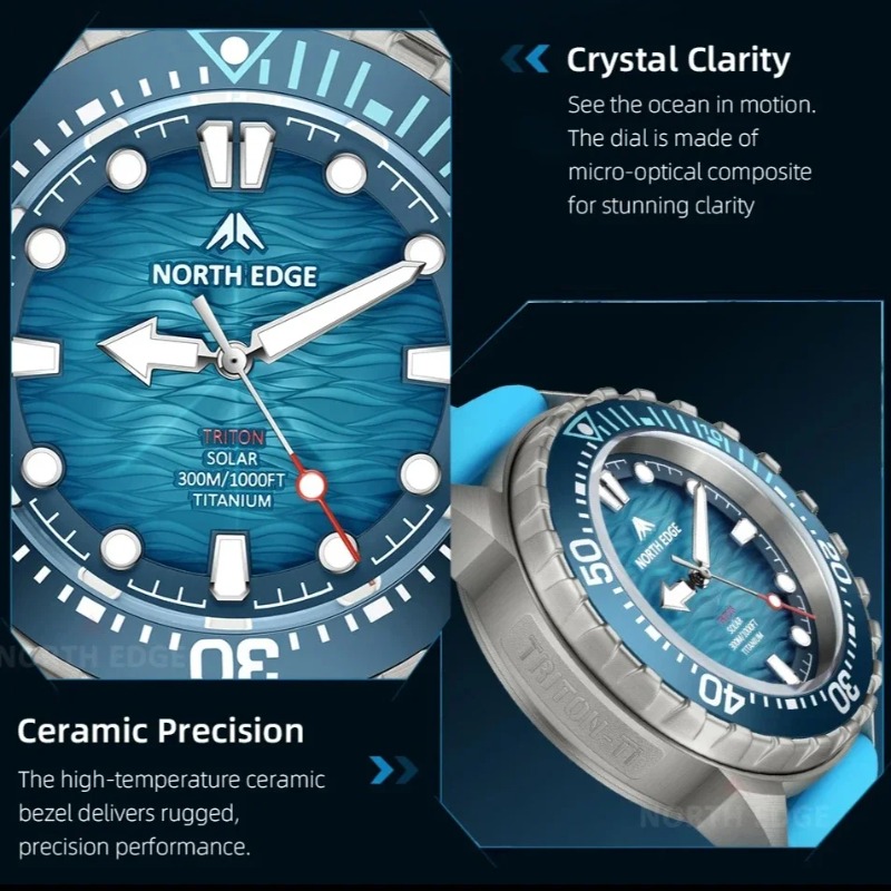 【Best-selling】 NORTH EDGE TRIT - Solar Powered Watch recensione e prezzo
