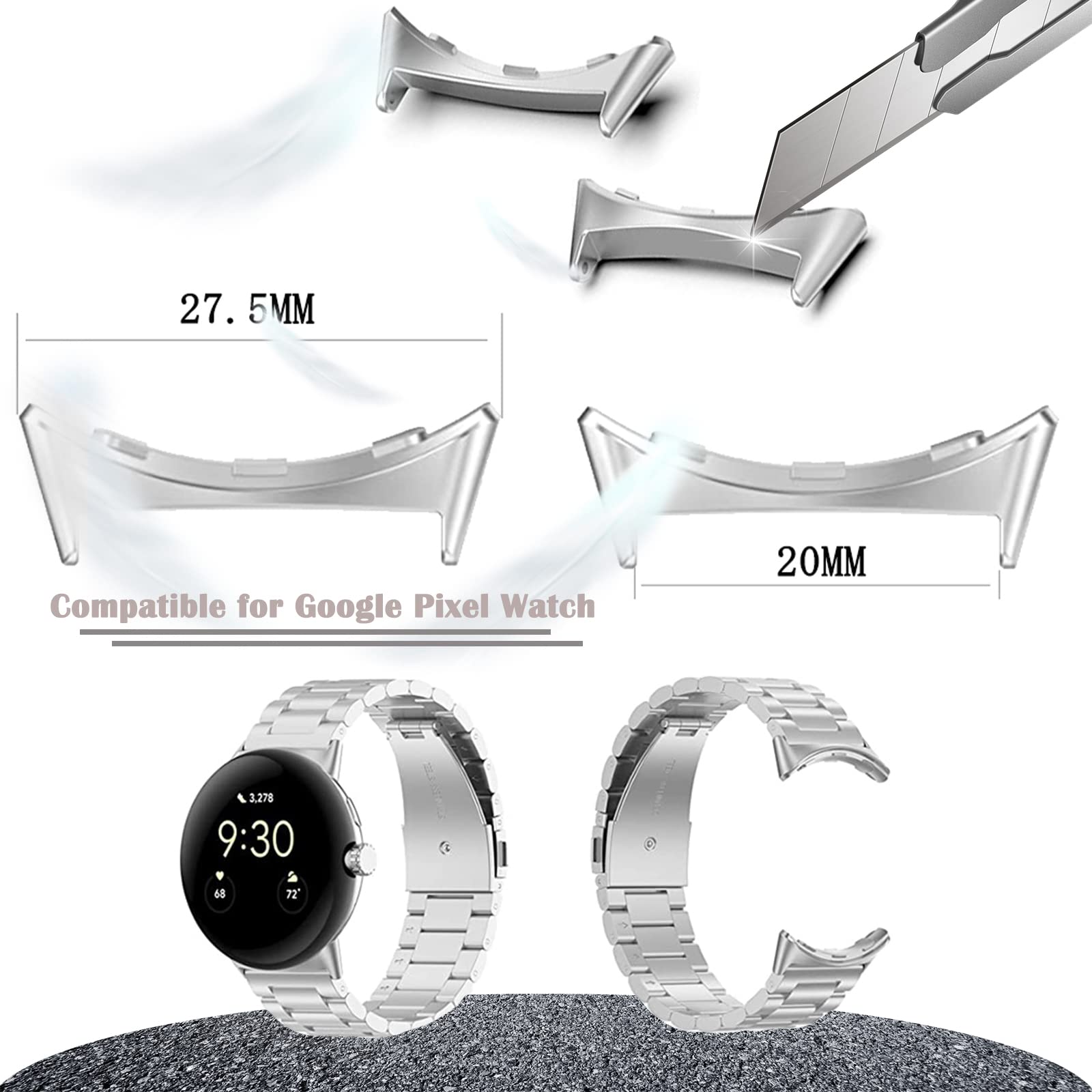 1/2 pair Metal Connector For G - Replacement Watch Bracelet recensione e prezzo
