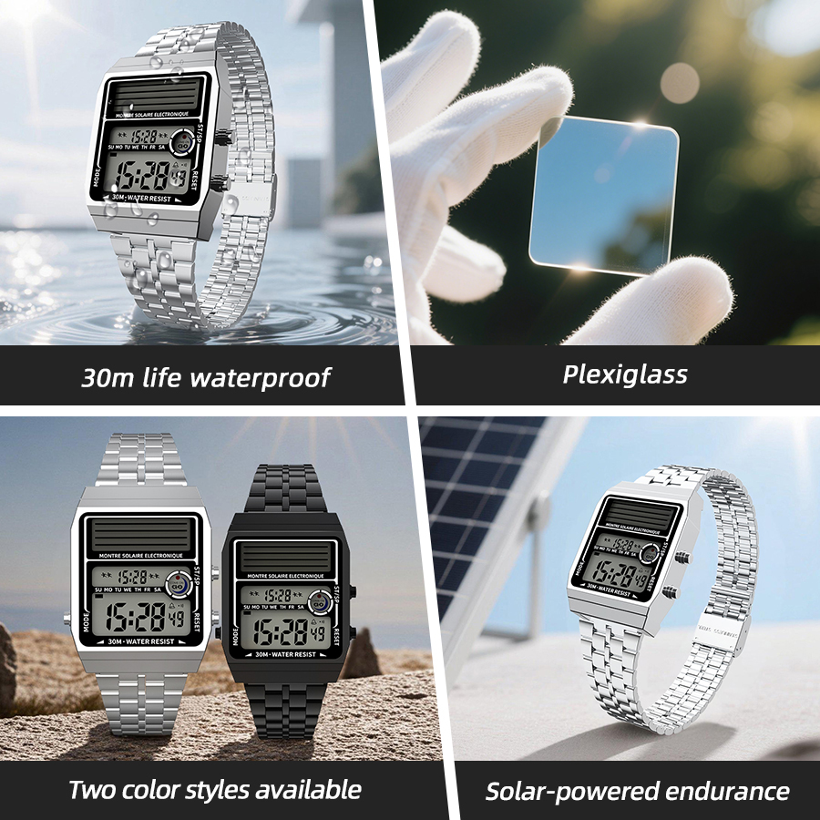 Solar Retro Fashionable Multi- - Solar Powered Watch recensione e prezzo