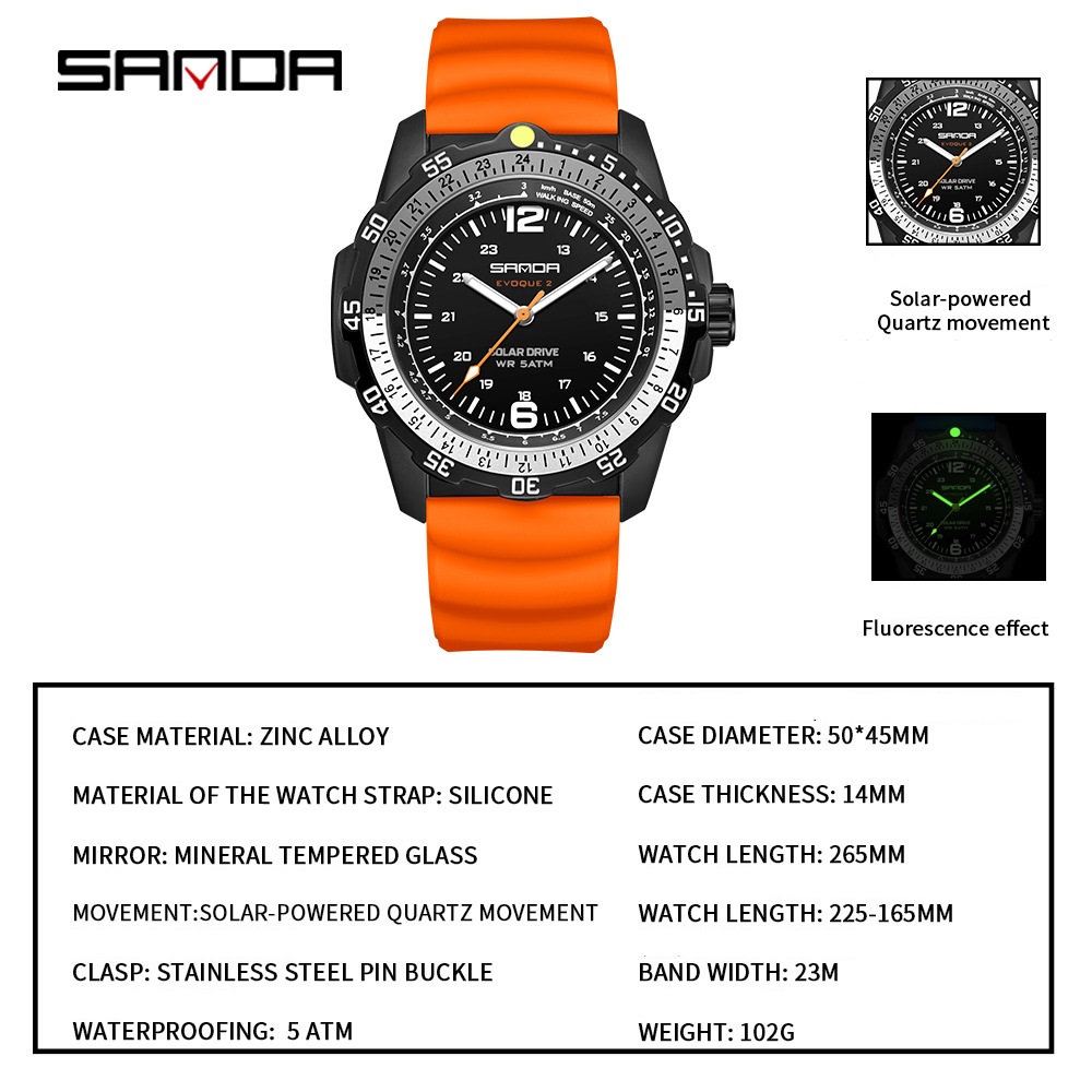 Sanda Brand Men's Creative Sol - Solar Powered Watch recensione e prezzo