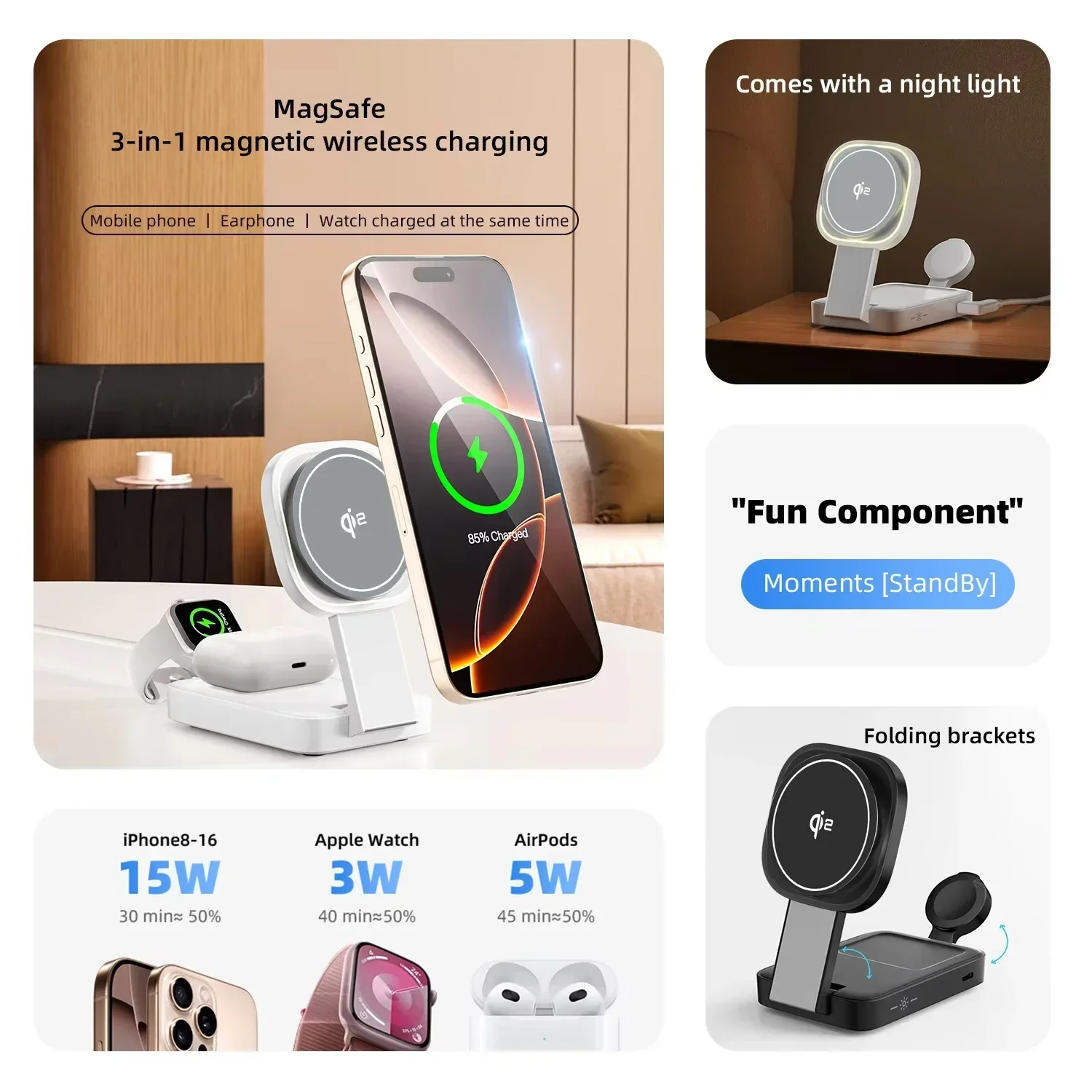 Qi2 15W Magnetic Wireless Char - Smartwatch Apple Watch recensione e prezzo