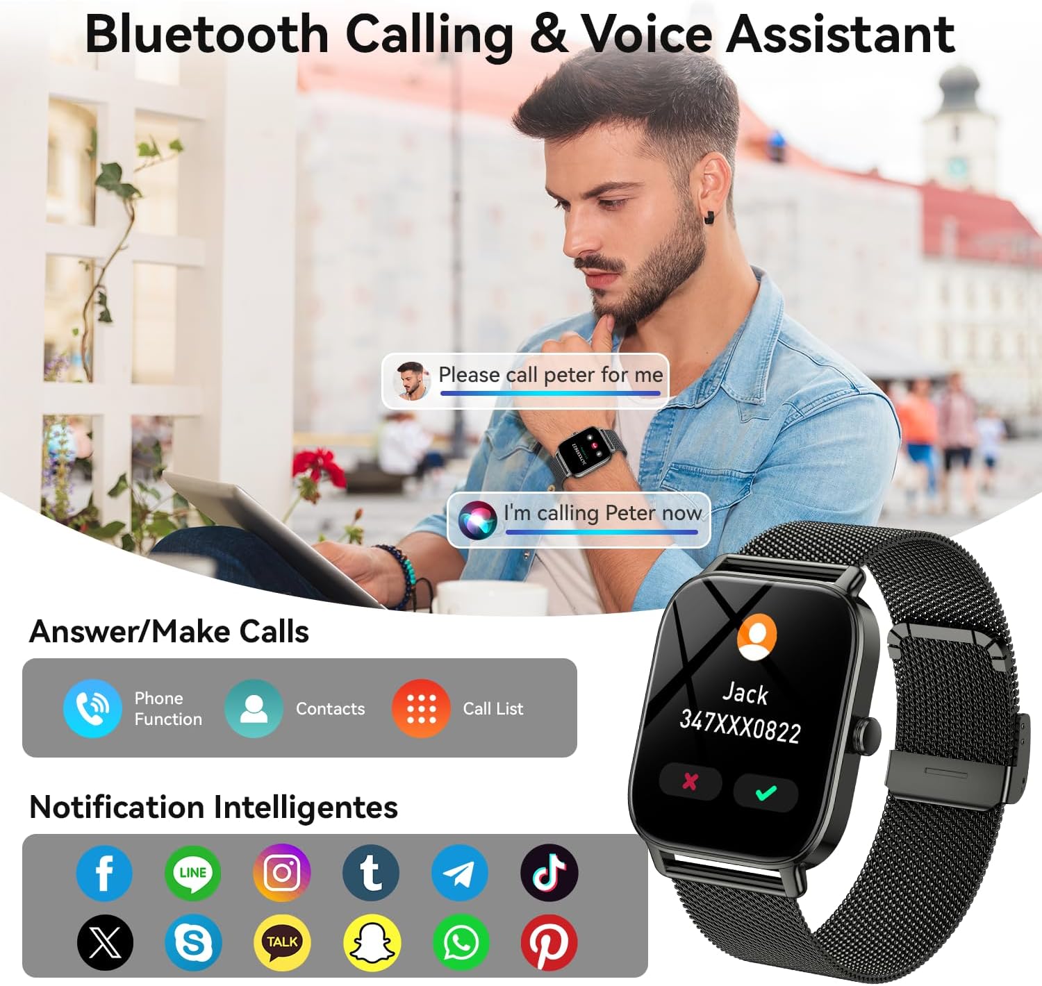 Waterproof Smart Watch for Men - Smartwatch Sports Watches For Men recensione e prezzo