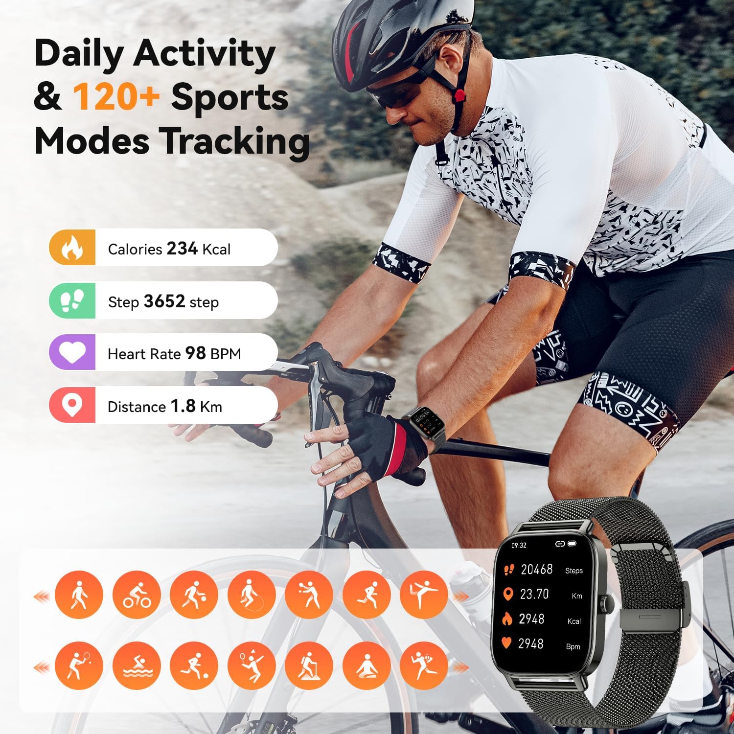 Waterproof Smart Watch for Men - Smartwatch Sports Watches For Men recensione e prezzo