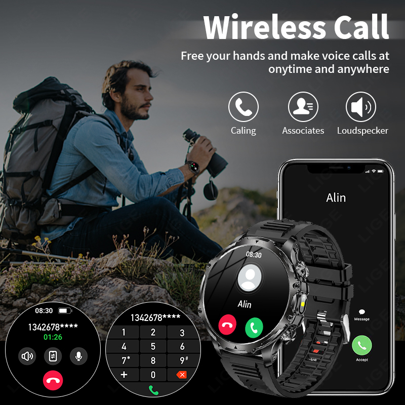 LIGE Smartwatch Military Men 1 - Smartwatch Timex Watches For Men recensione e prezzo