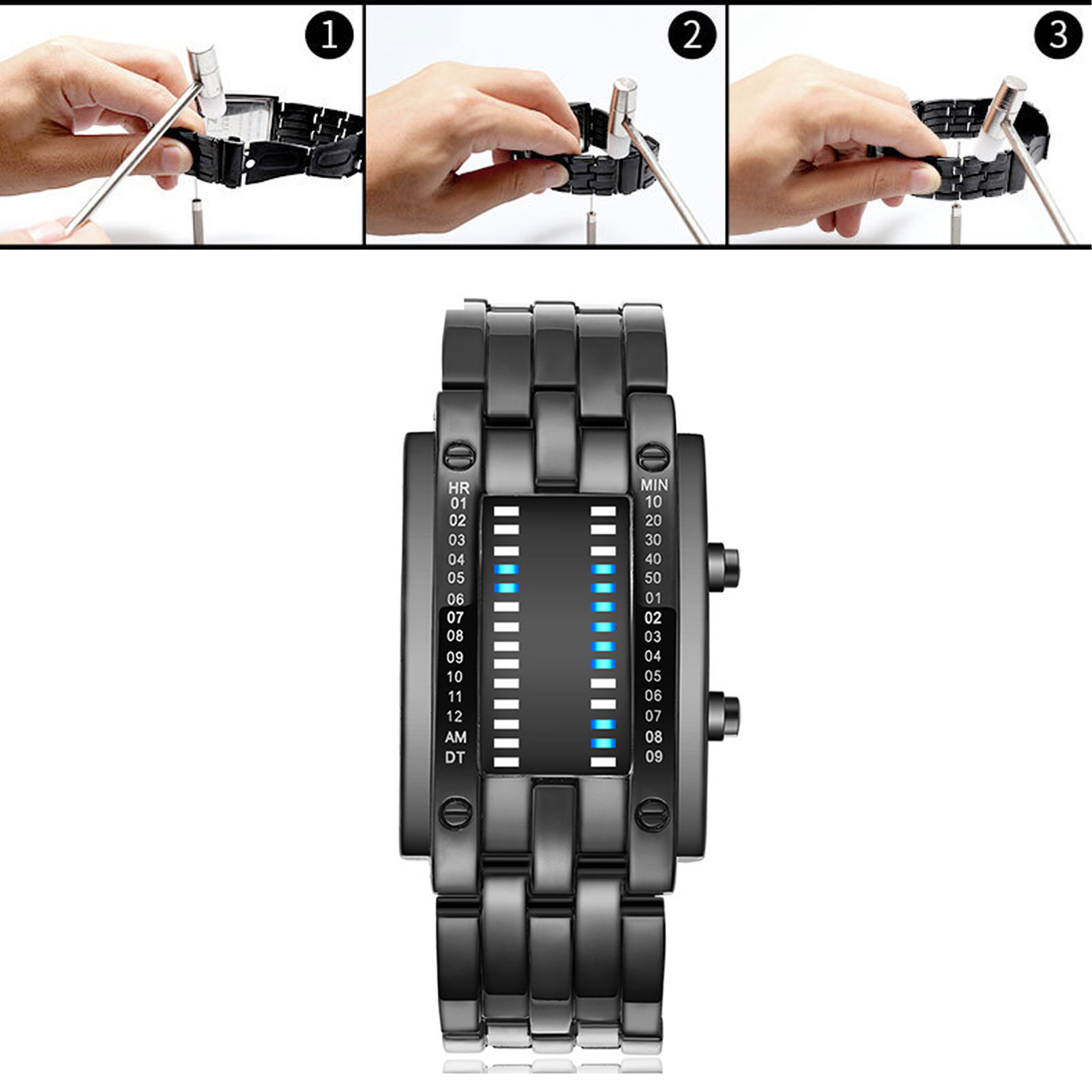 Premium Binary Matrix Blue LED - Smartwatch Premium Watches For Men recensione e prezzo