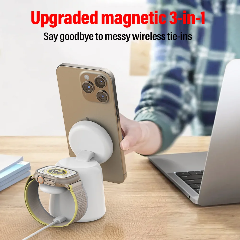 3 in 1 Magnetic Wireless Charg - Smartwatch Apple Watch recensione e prezzo