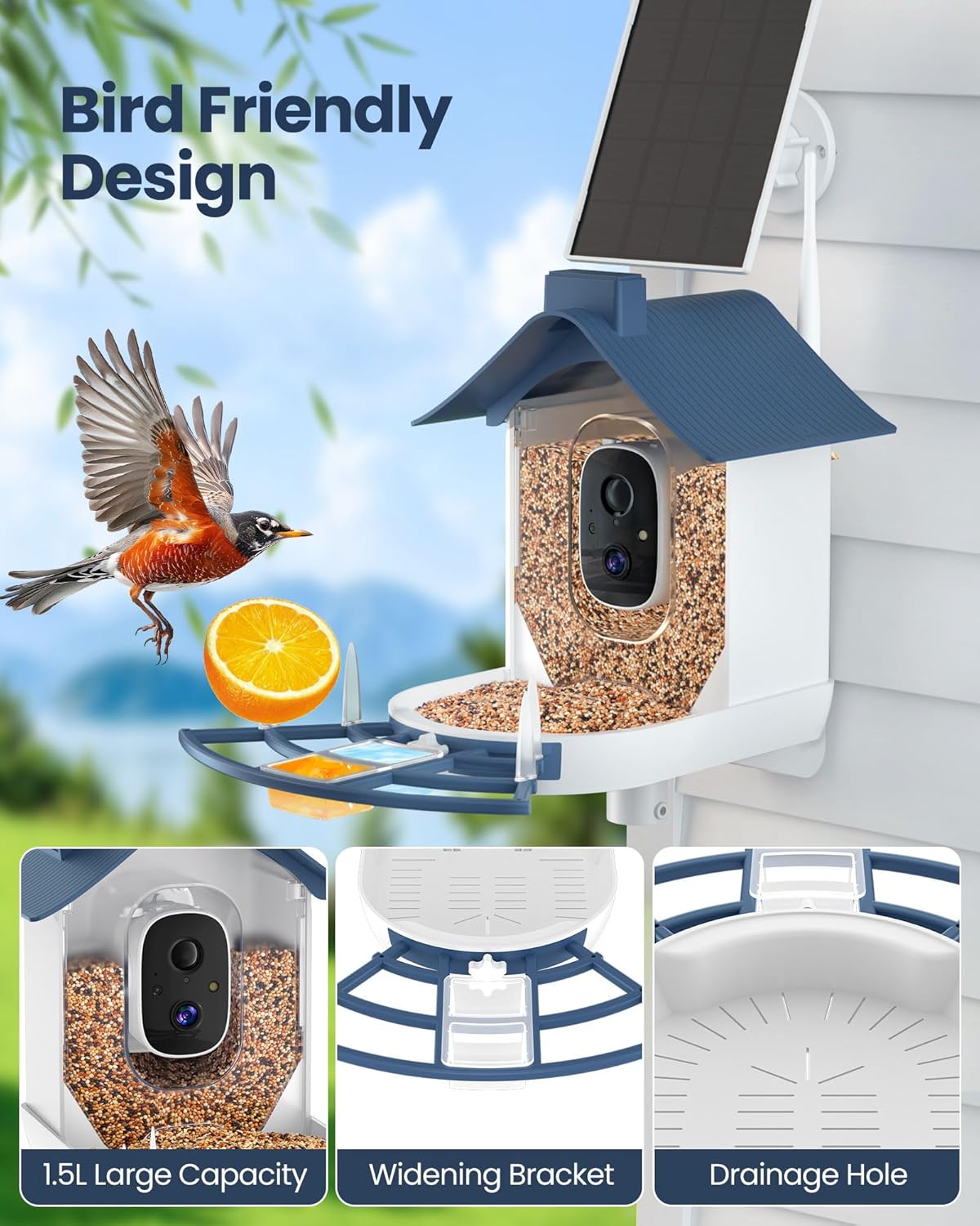 Smart Bird Feeder with Camera, - Solar Powered Watch recensione e prezzo