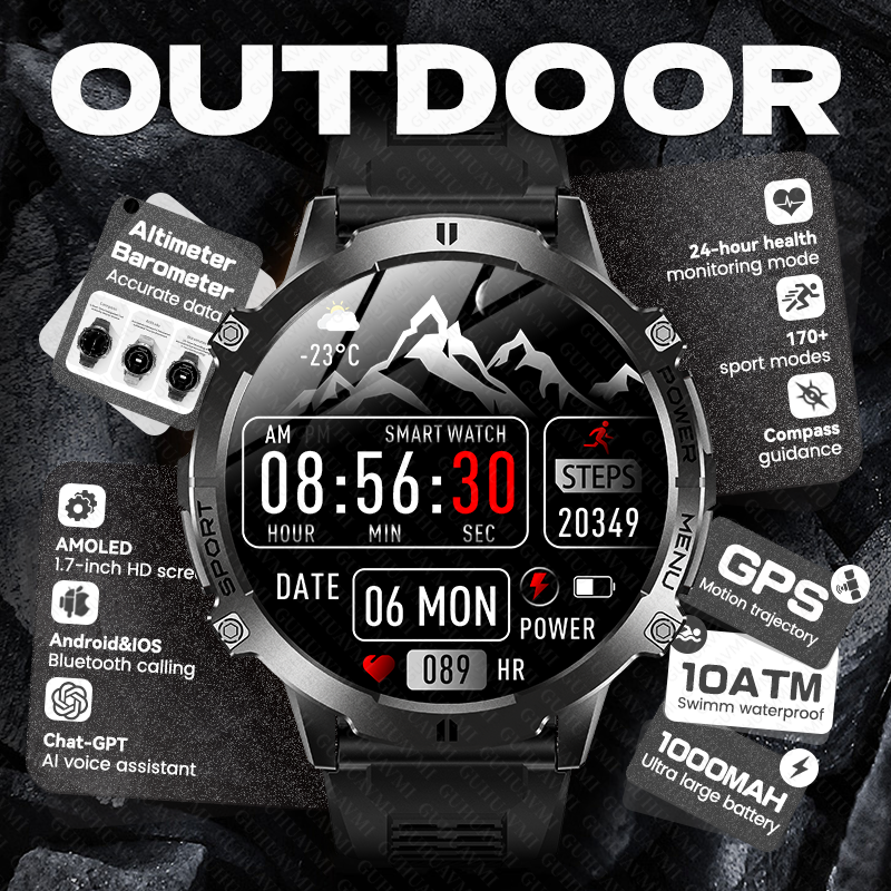 2026 New Men Outdoor GPS Smart - Smartwatch Timex Watches For Men recensione e prezzo