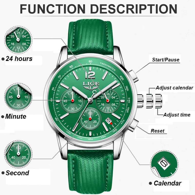 LIGE Casual Leather Watch For  - Smartwatch Sports Watches For Men recensione e prezzo