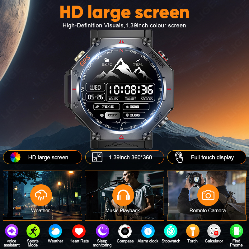 LIGE GPS Smart Watch Premium M - Smartwatch Premium Watches For Men recensione e prezzo
