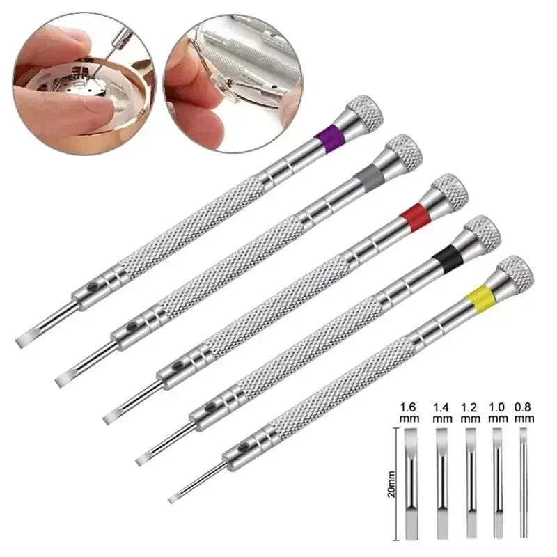5pcs/set 0.8-1.6mm Steel Screw - Watchmaker Screwdriver recensione e prezzo