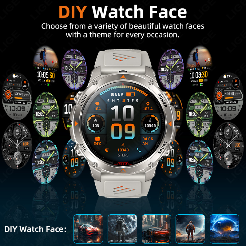 LIGE Rugged GPS Track Smart Wa - Smartwatch Sports Watches For Men recensione e prezzo