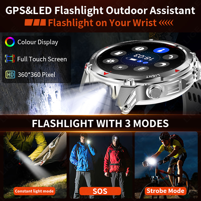 LIGE Rugged GPS Track Smart Wa - Smartwatch Sports Watches For Men recensione e prezzo
