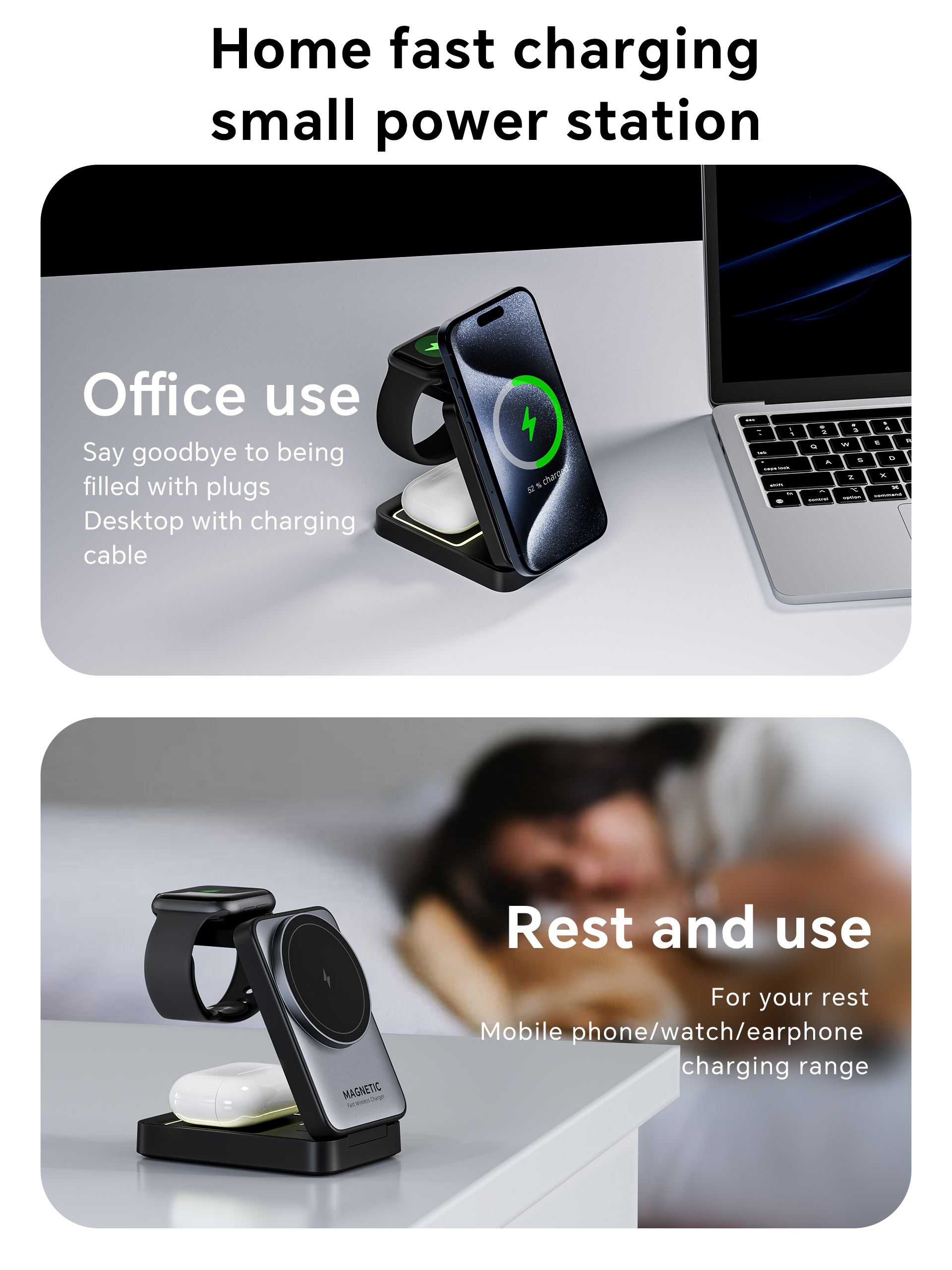 Folding 3 in 1 Magnetic Wirele - Smartwatch Apple Watch recensione e prezzo