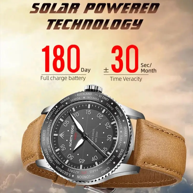 NORTH EDGE MACH Solar Power Qu - Solar Powered Watch recensione e prezzo
