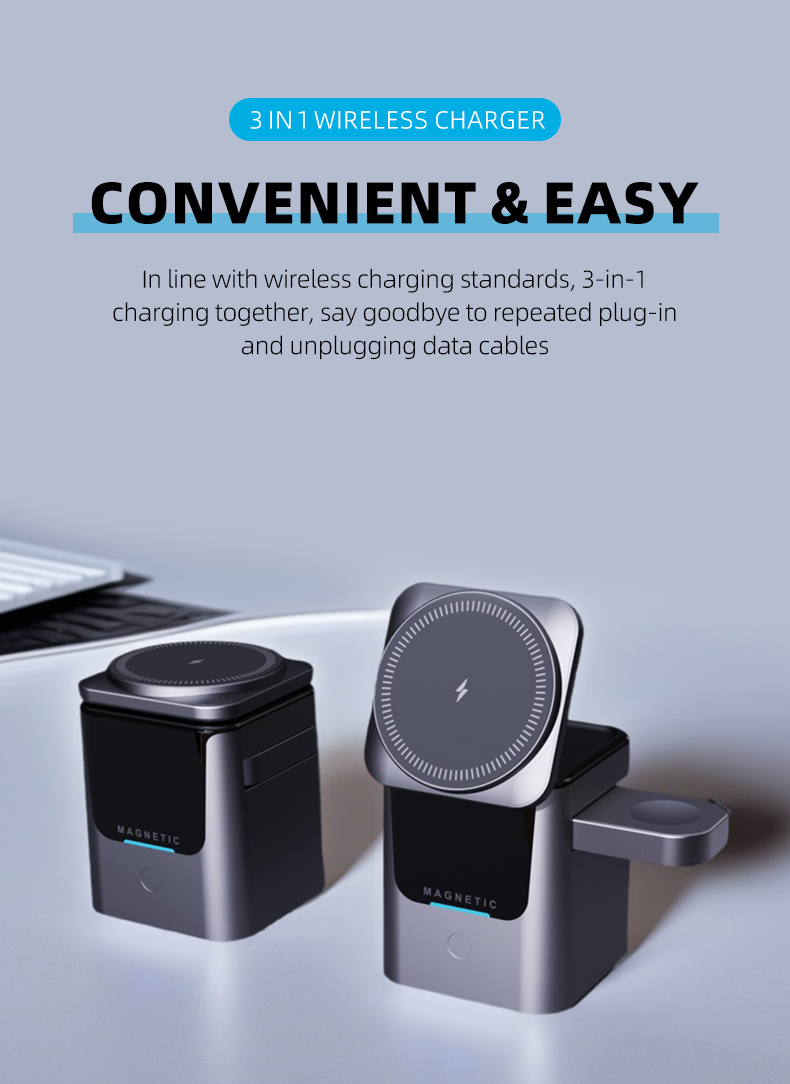 Magnetic 3 in 1 Wireless Charg - Smartwatch Apple Watch recensione e prezzo