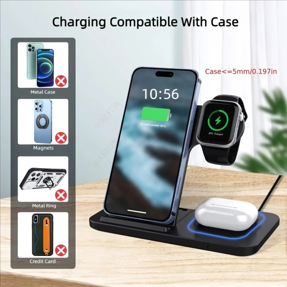 Foldable 3 in 1 Wireless Charg - Smartwatch Apple Watch recensione e prezzo