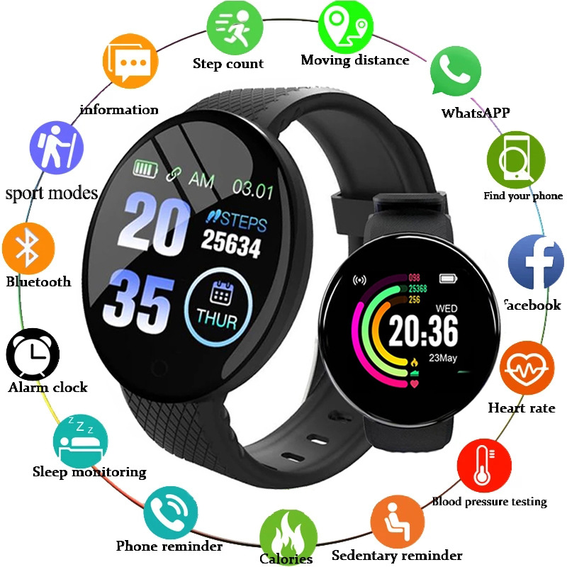 D18 Smart Watch Heart Rate Mon - Watch Smart Y68 recensione e prezzo