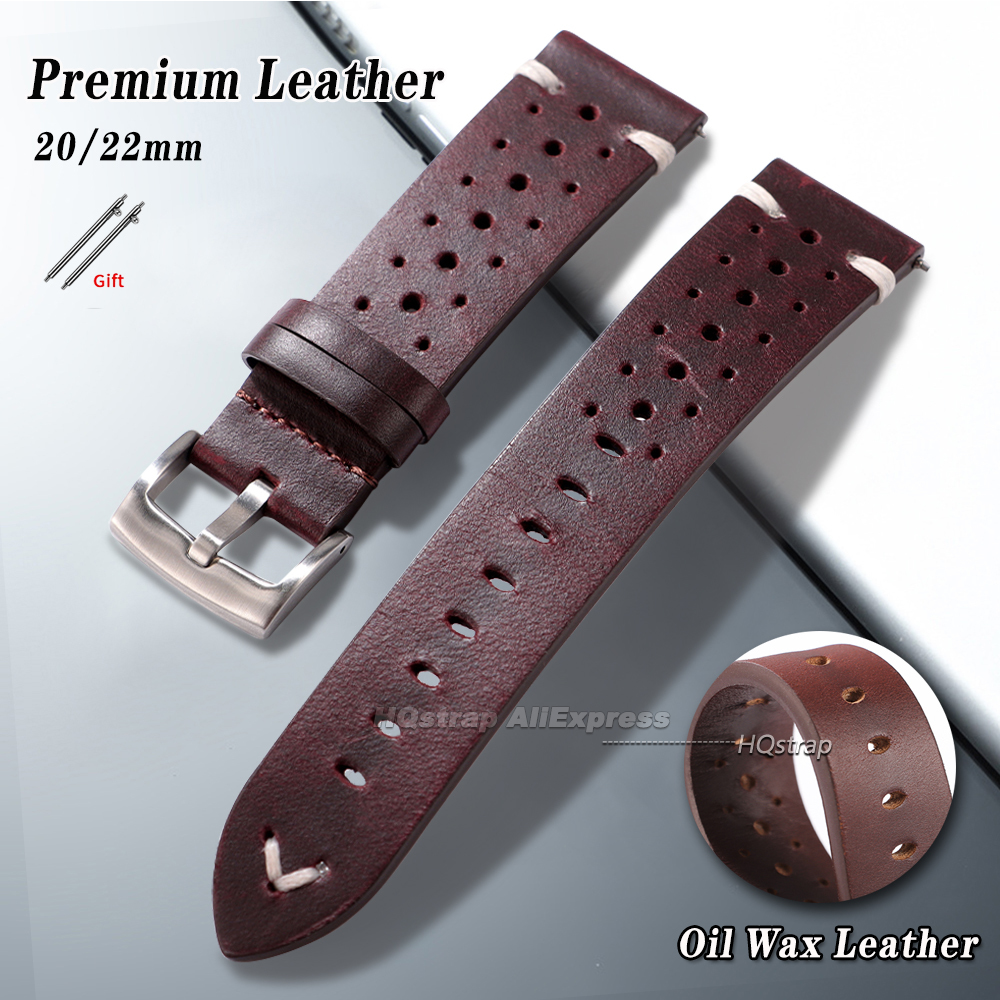 Oil Wax Cowhide Watch Strap 20 - Smartwatch Premium Watches For Men recensione e prezzo