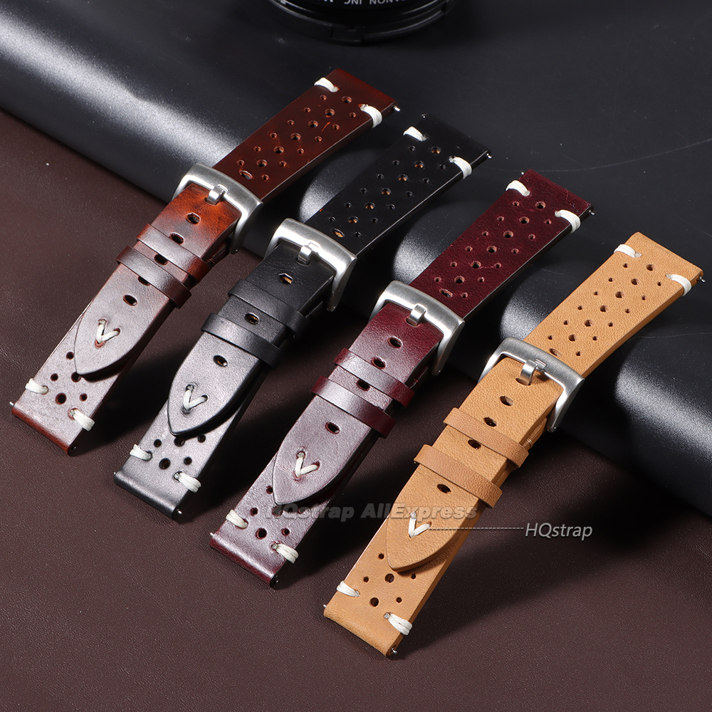 Oil Wax Cowhide Watch Strap 20 - Smartwatch Premium Watches For Men recensione e prezzo